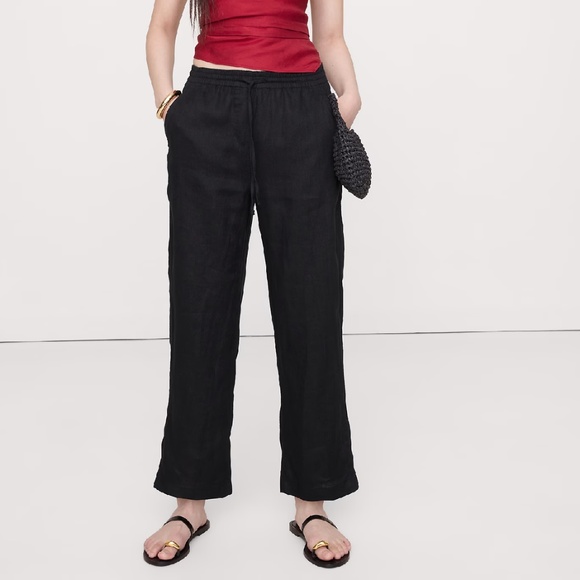Banana Republic Linen Pull-On Ankle Pant - Picture 1 of 5